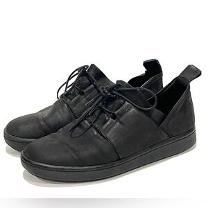 Eileen Fisher Kipling Black Nubuck leather sneakers shoes comfort 5.5 NWOT